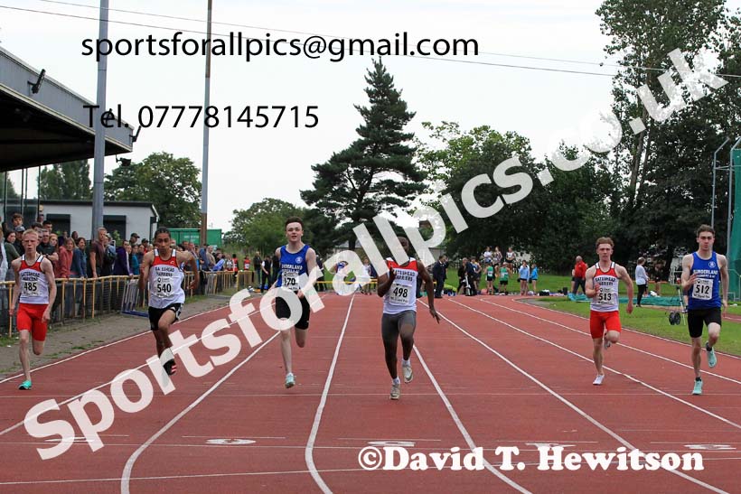 100 metres, 2023 NEGP 5 Monkton, Wed, July 26th. Photo: David T. Hewitson/Sports for All Pics